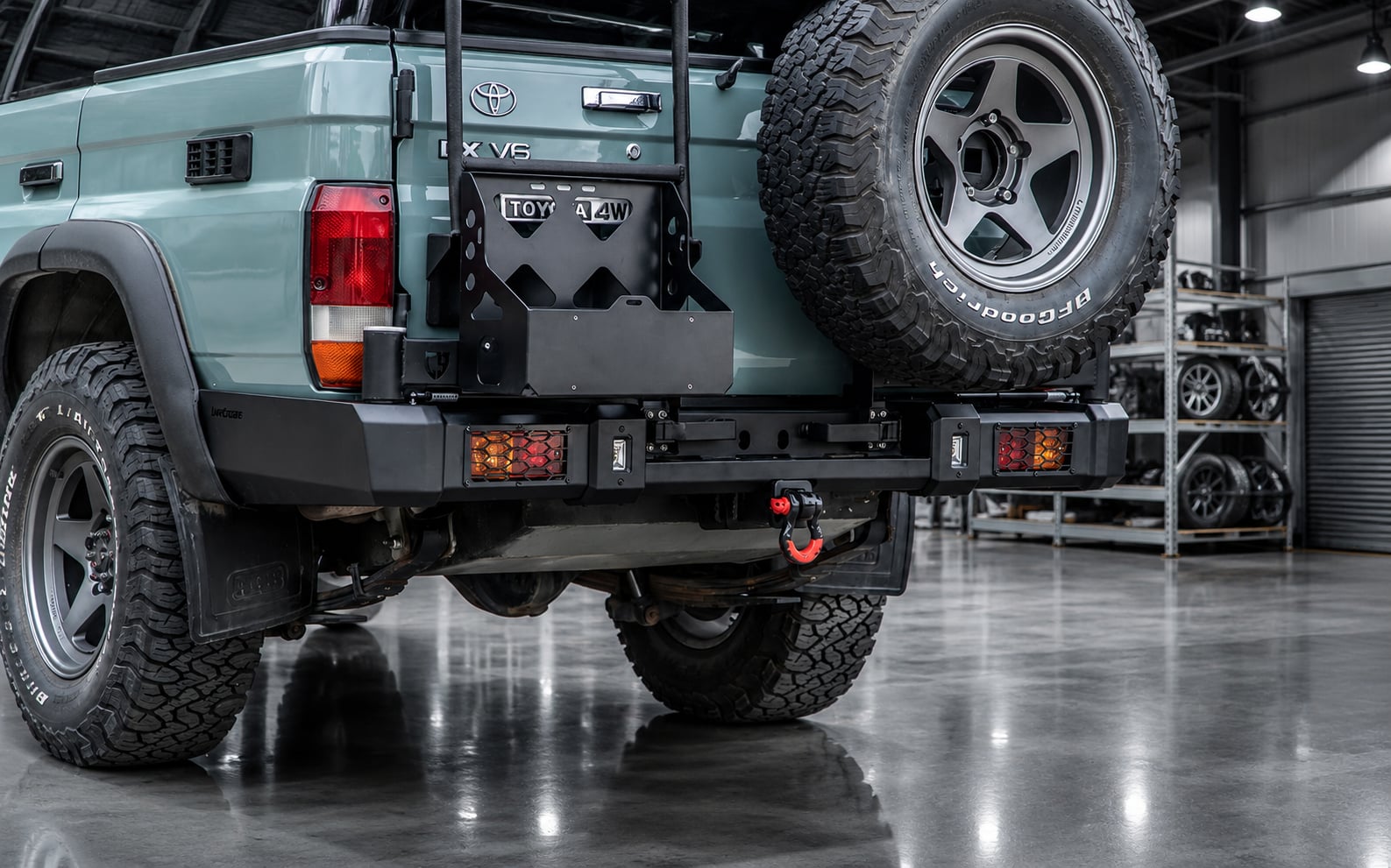 LC76 Dual Swing-Out Rear Bumper - Image 1