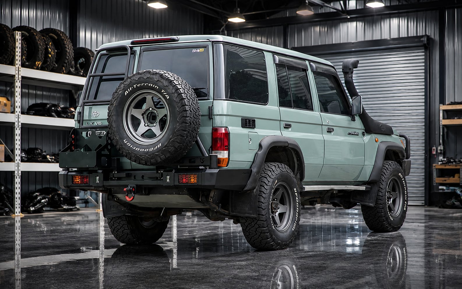 Toyota LC76 Dual Swing-Out Rear Bumper — Protection & Armor